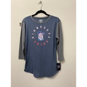 NWT Women's MLB Minnesota Twins Jersey 3/4 Sleeve T-Shirt Sz M